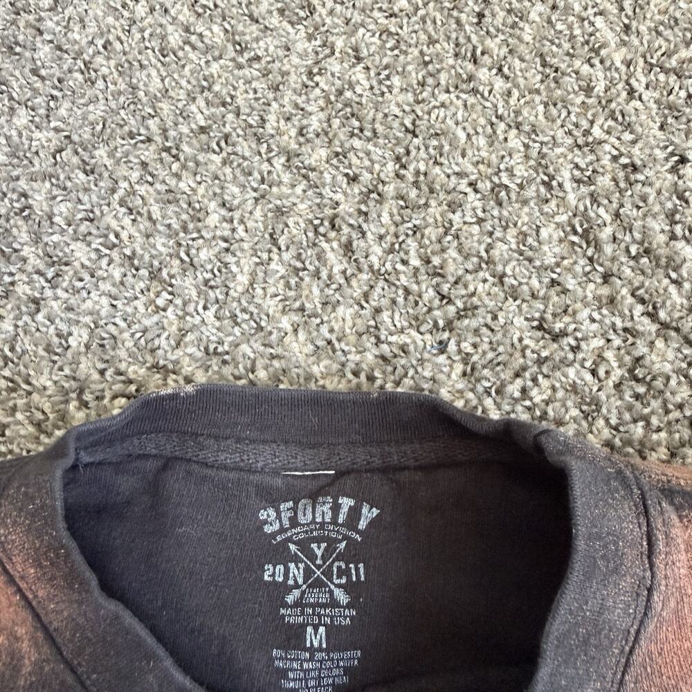 3Forty Redemption Acid Wash Pullover Sweatshirt Size M Boho Gypsy Hippie Grunge - Picture 3 of 5